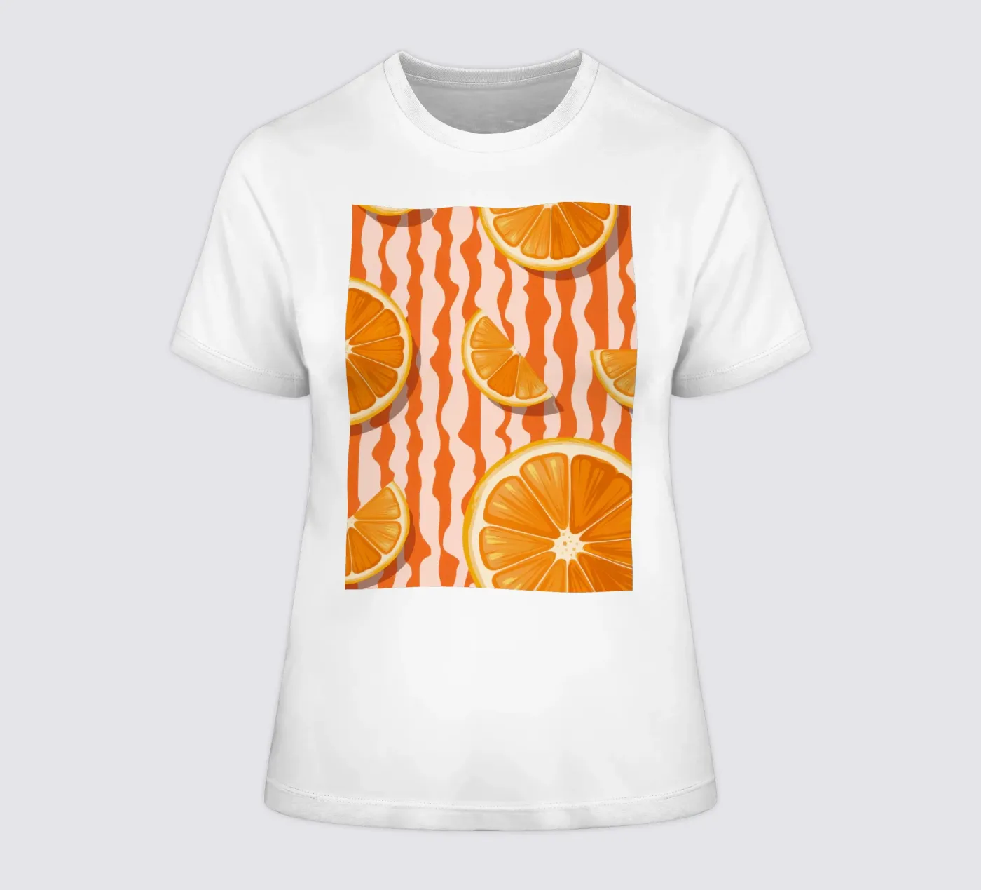 Modello a fetta d'arancia t-shirt da donna da Lune Dreams