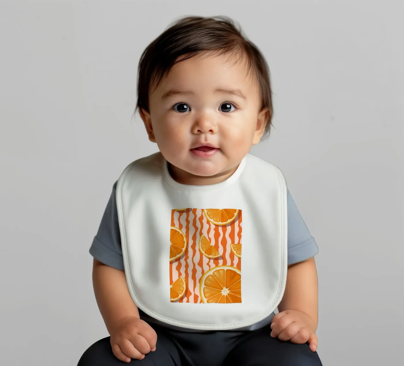 Orange Slice Pattern Babylätzchen von Lune Dreams