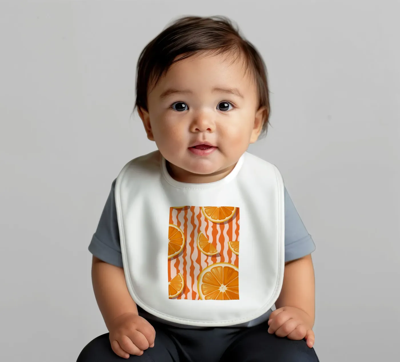 Orange Slice Pattern Babylätzchen von Lune Dreams