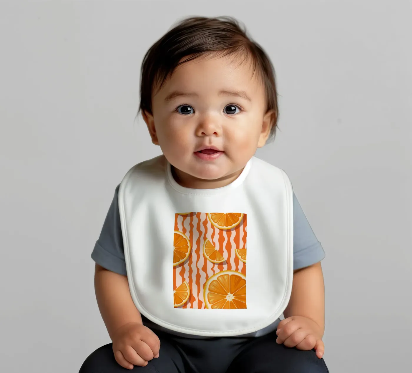 Orange Slice Pattern Babylätzchen von Lune Dreams