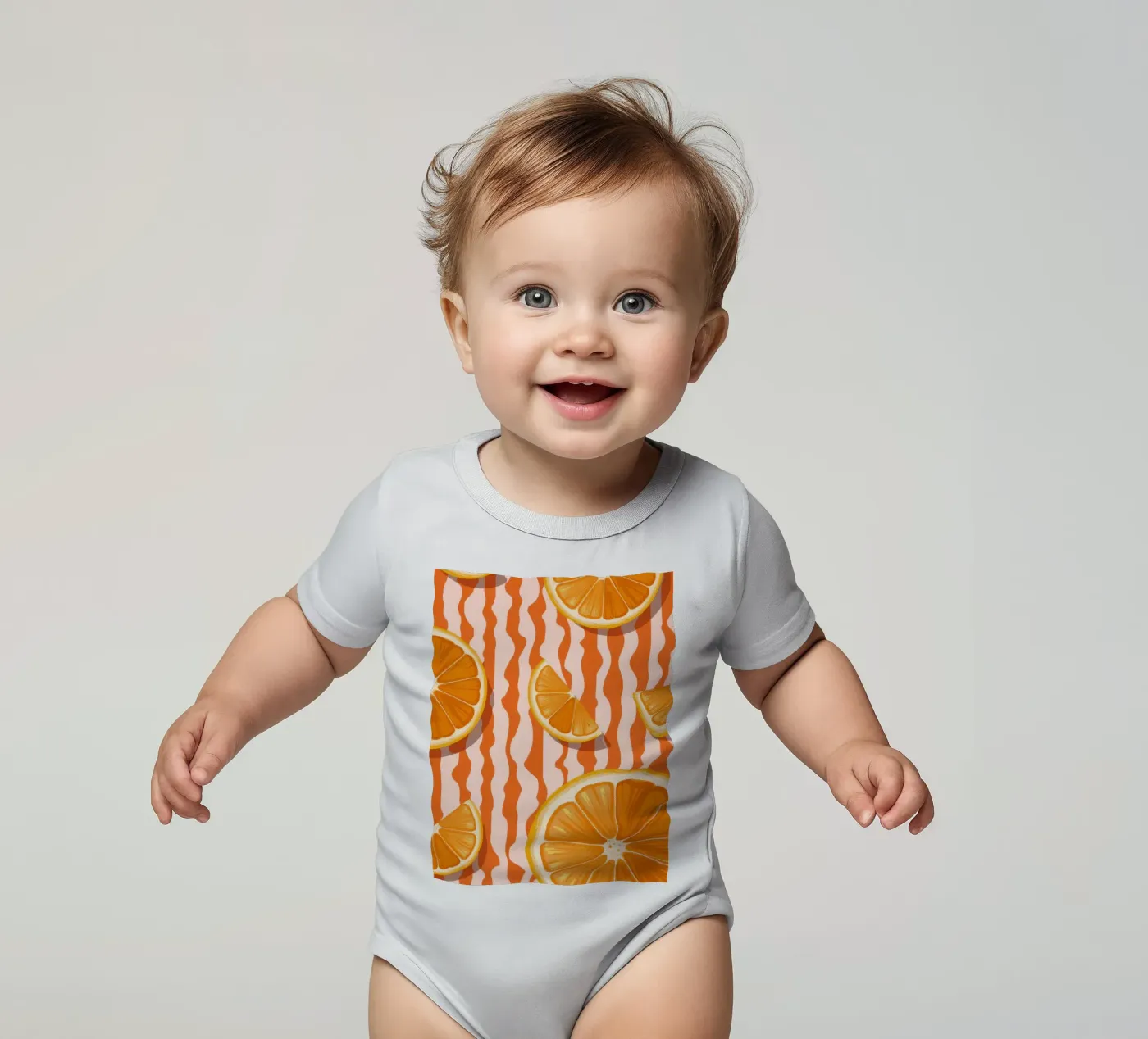 Motif de la tranche d'orange body bébé de Lune Dreams