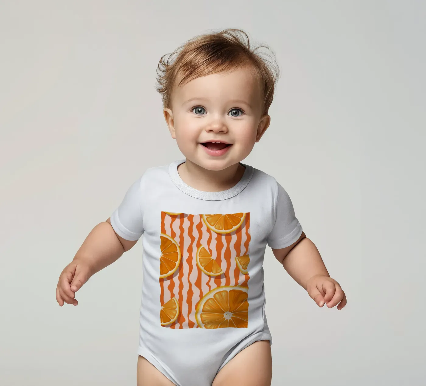 Motif de la tranche d'orange body bébé de Lune Dreams