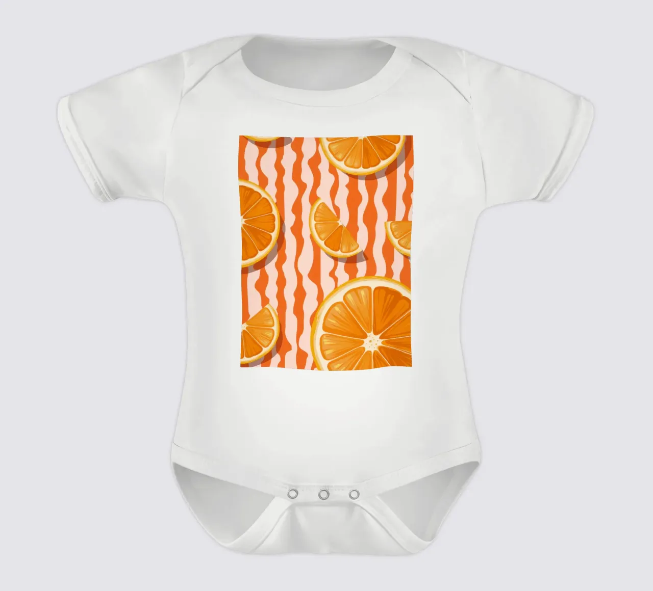 Motif de la tranche d'orange body bébé de Lune Dreams
