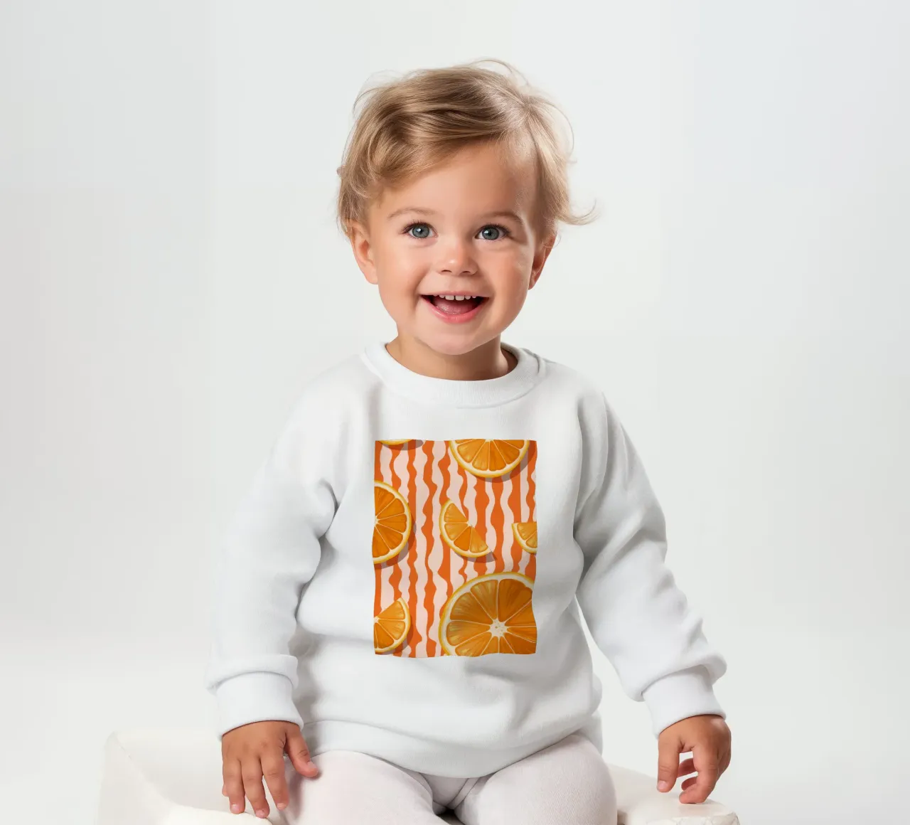 Modello a fetta d'arancia felpa neonato da Lune Dreams