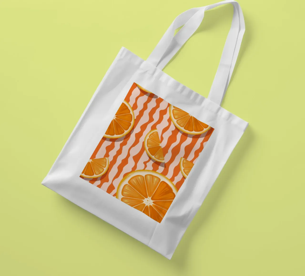 Orange Slice Pattern tote bag by Lune Dreams