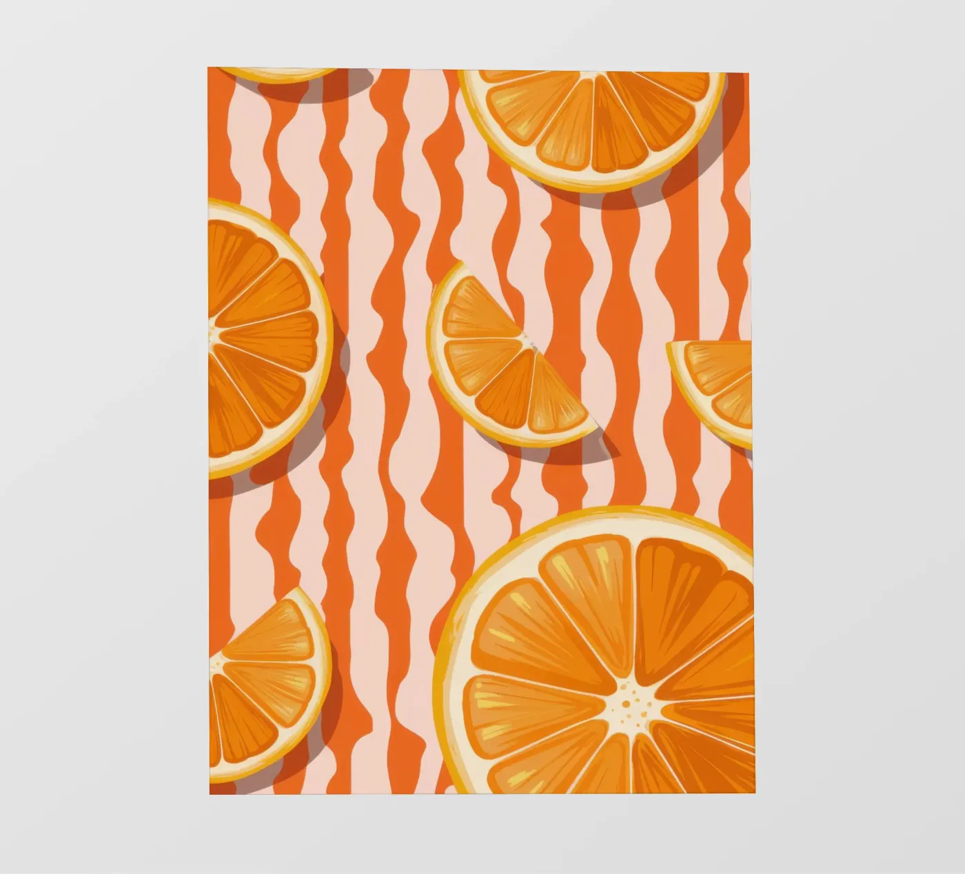 Orange Slice Pattern fotobehang van Lune Dreams