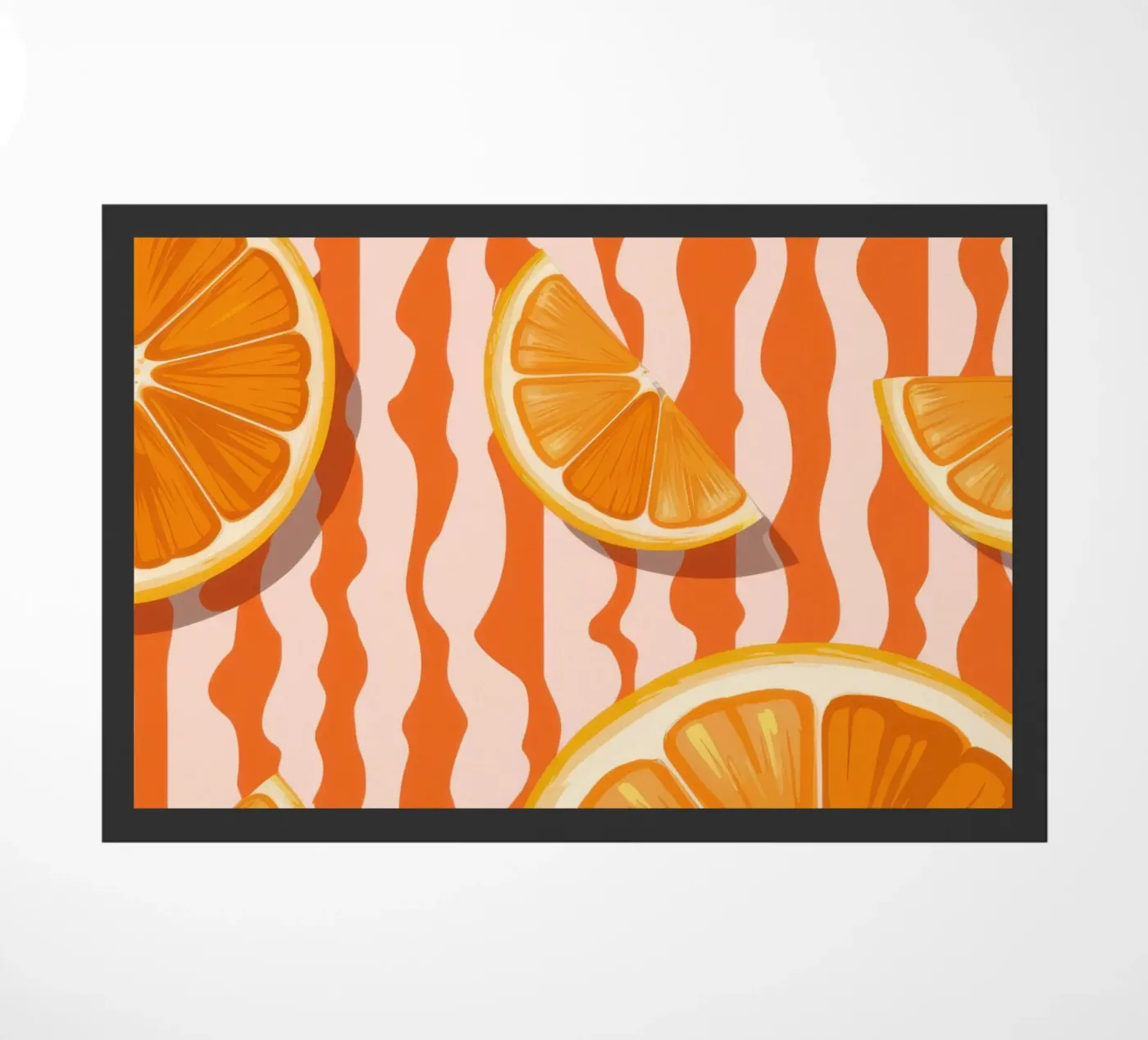 Orange Slice Pattern doormat by Lune Dreams
