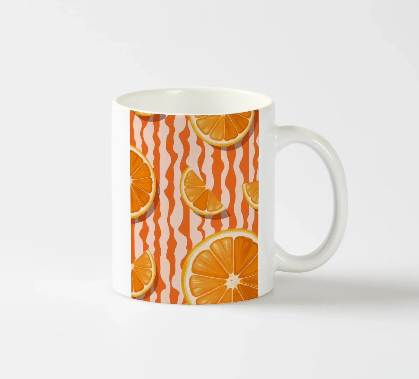 Orange Slice Pattern ceramic mug by Lune Dreams
