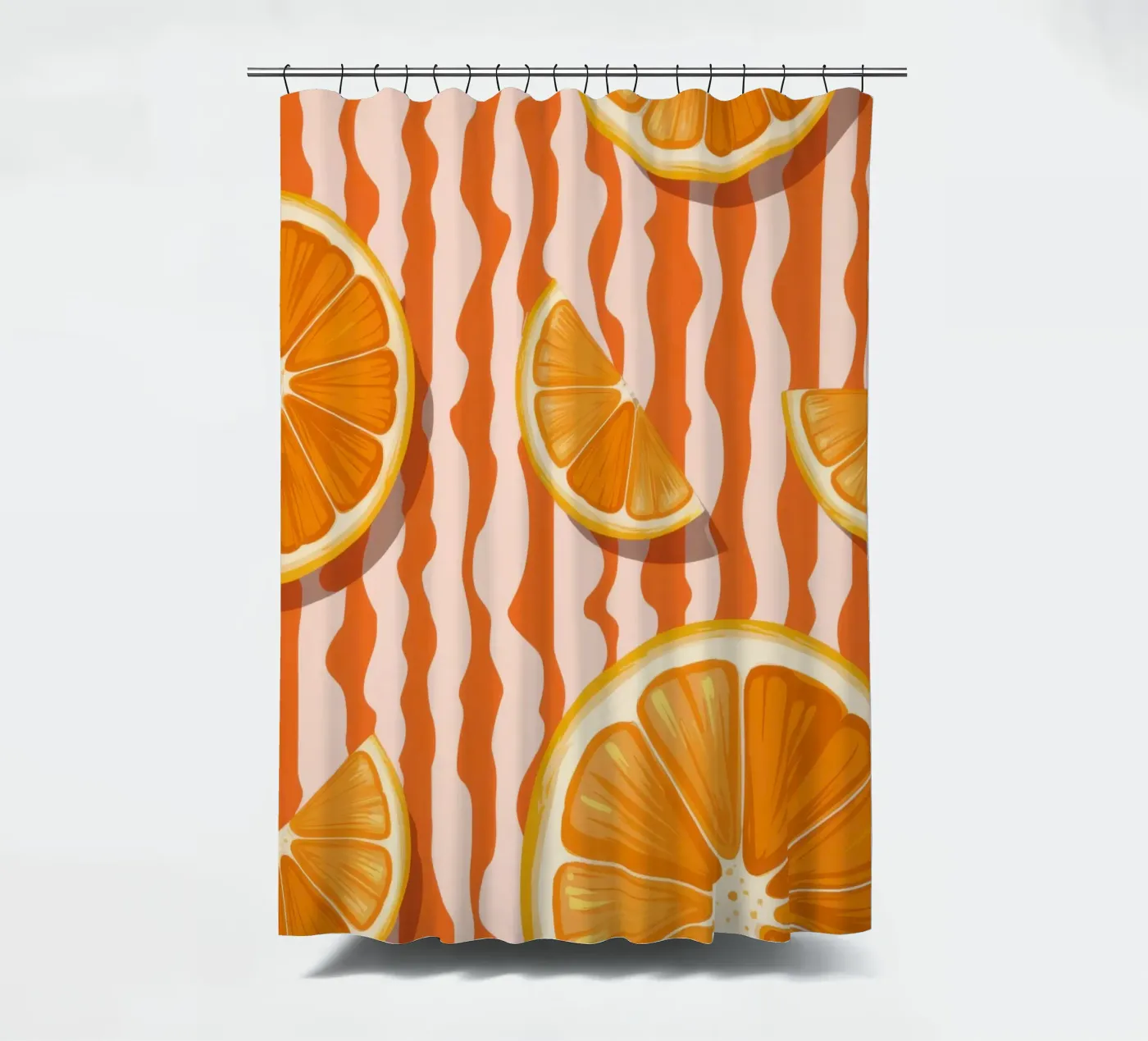 Sinaasappelschijfjespatroon douchegordijn van Lune Dreams