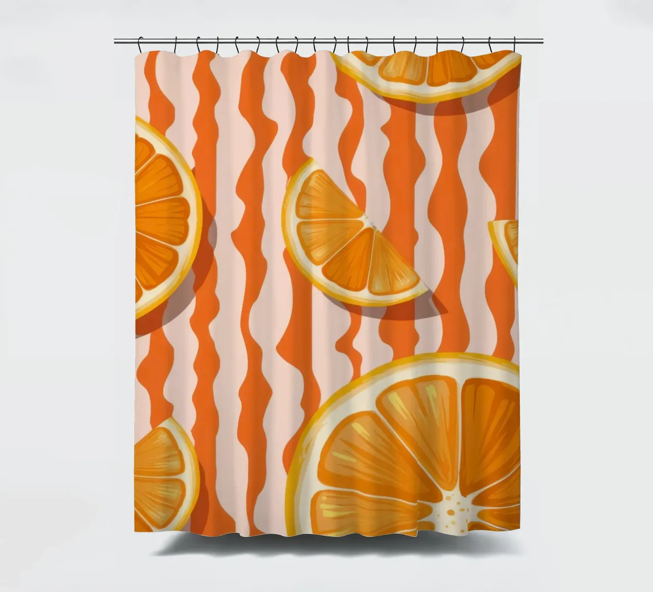 Orangenscheiben-Muster Duschvorhang von Lune Dreams