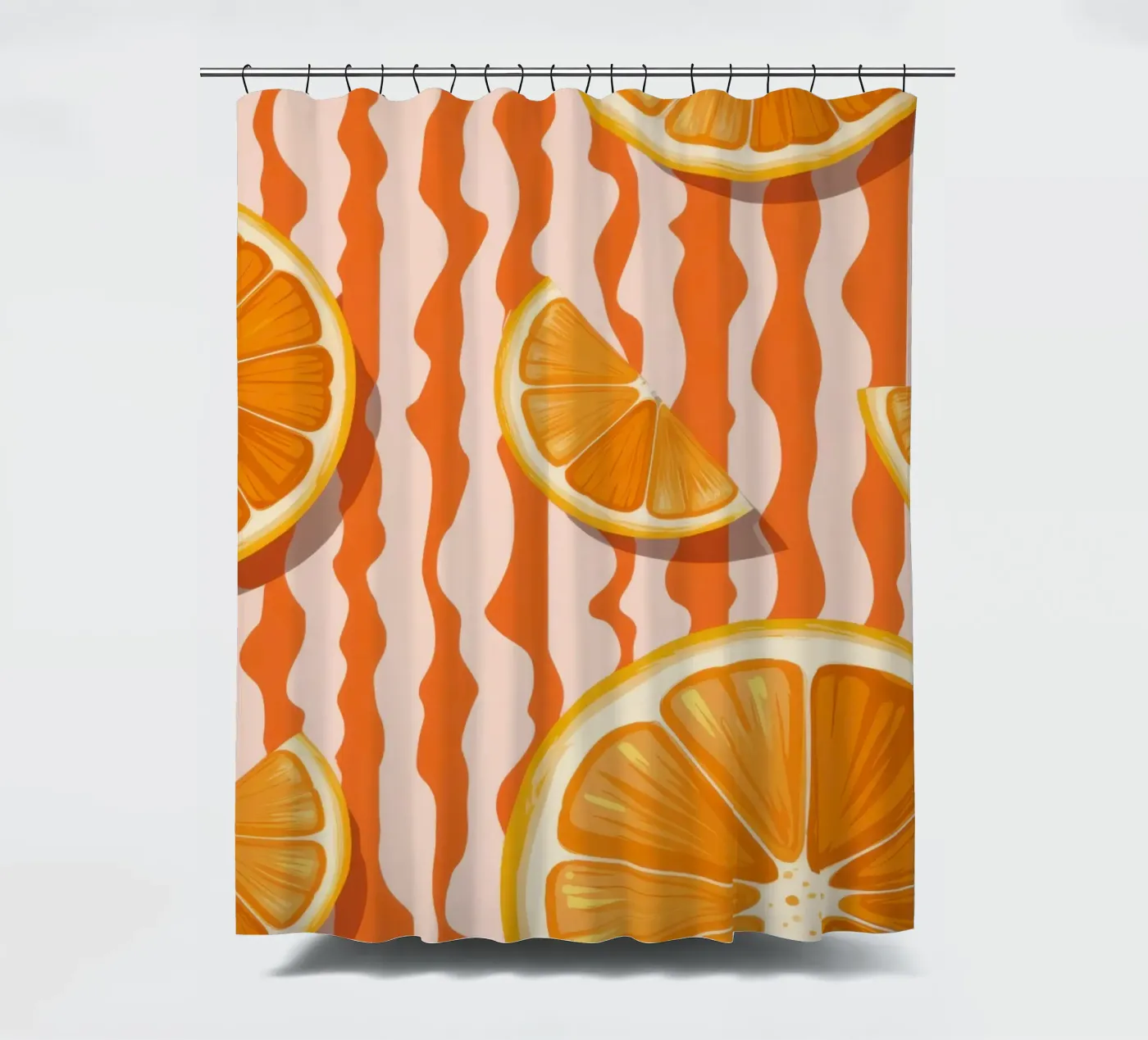 Sinaasappelschijfjespatroon douchegordijn van Lune Dreams