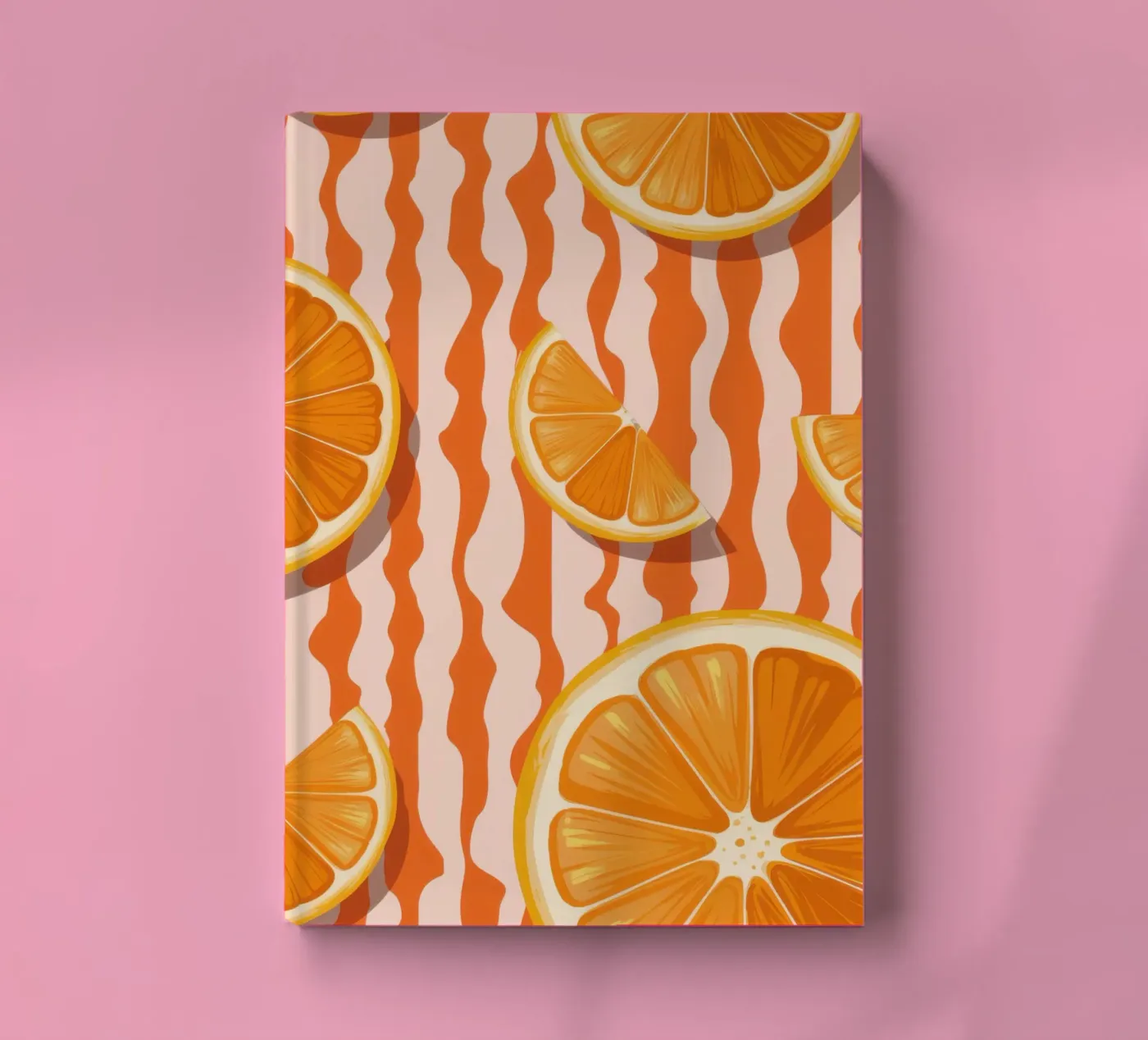 Orange Slice Pattern notebook by Lune Dreams