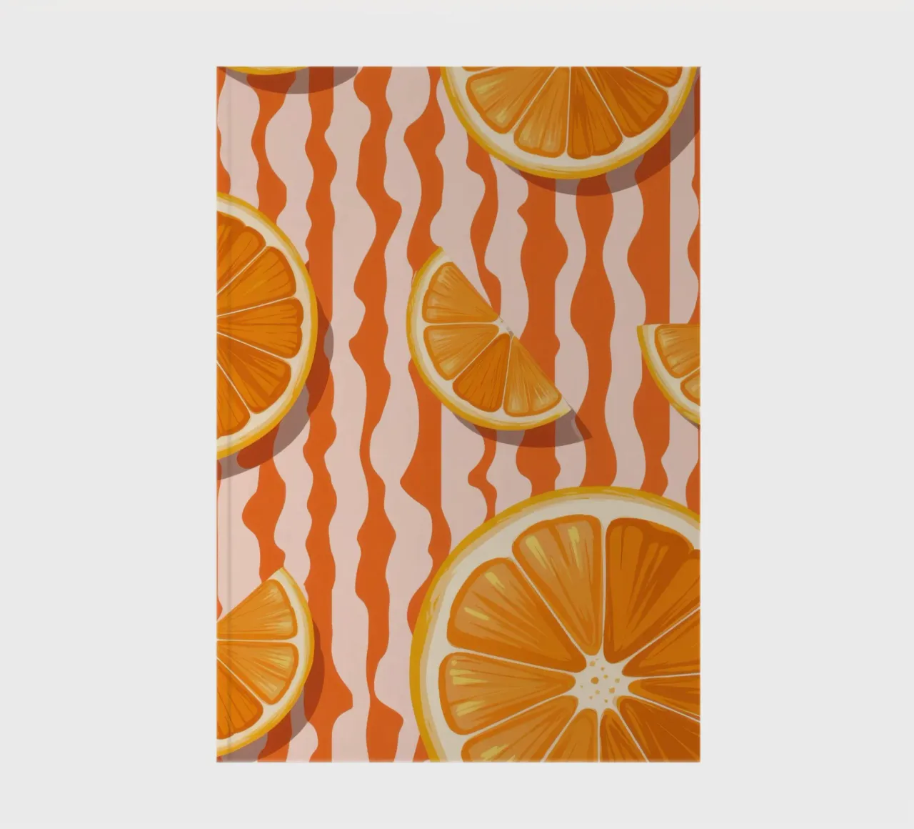 Orange Slice Pattern notebook by Lune Dreams