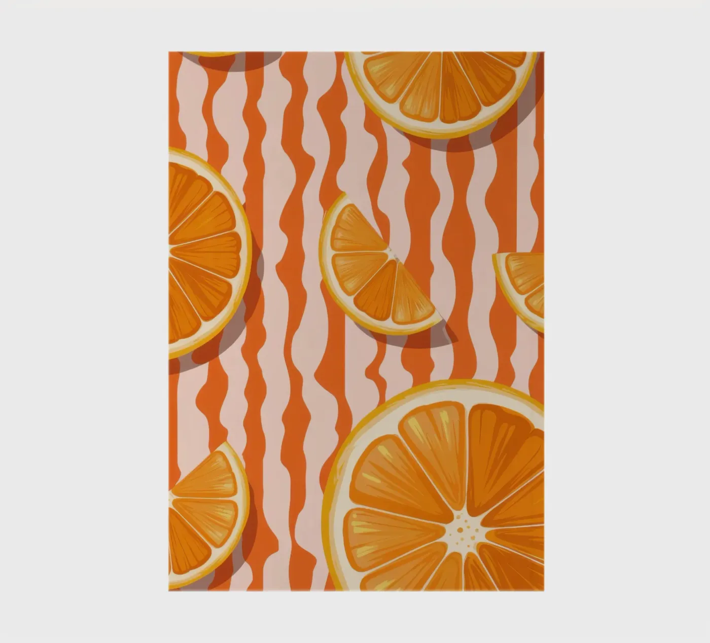 Orange Slice Pattern notebook by Lune Dreams