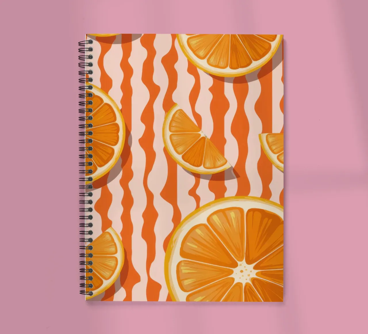 Orange Slice Pattern spiral notebook by Lune Dreams