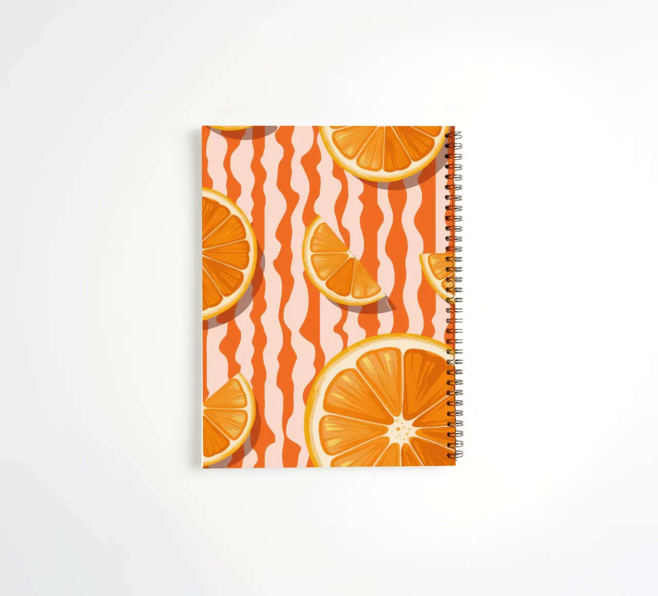 Orange Slice Pattern spiral notebook by Lune Dreams