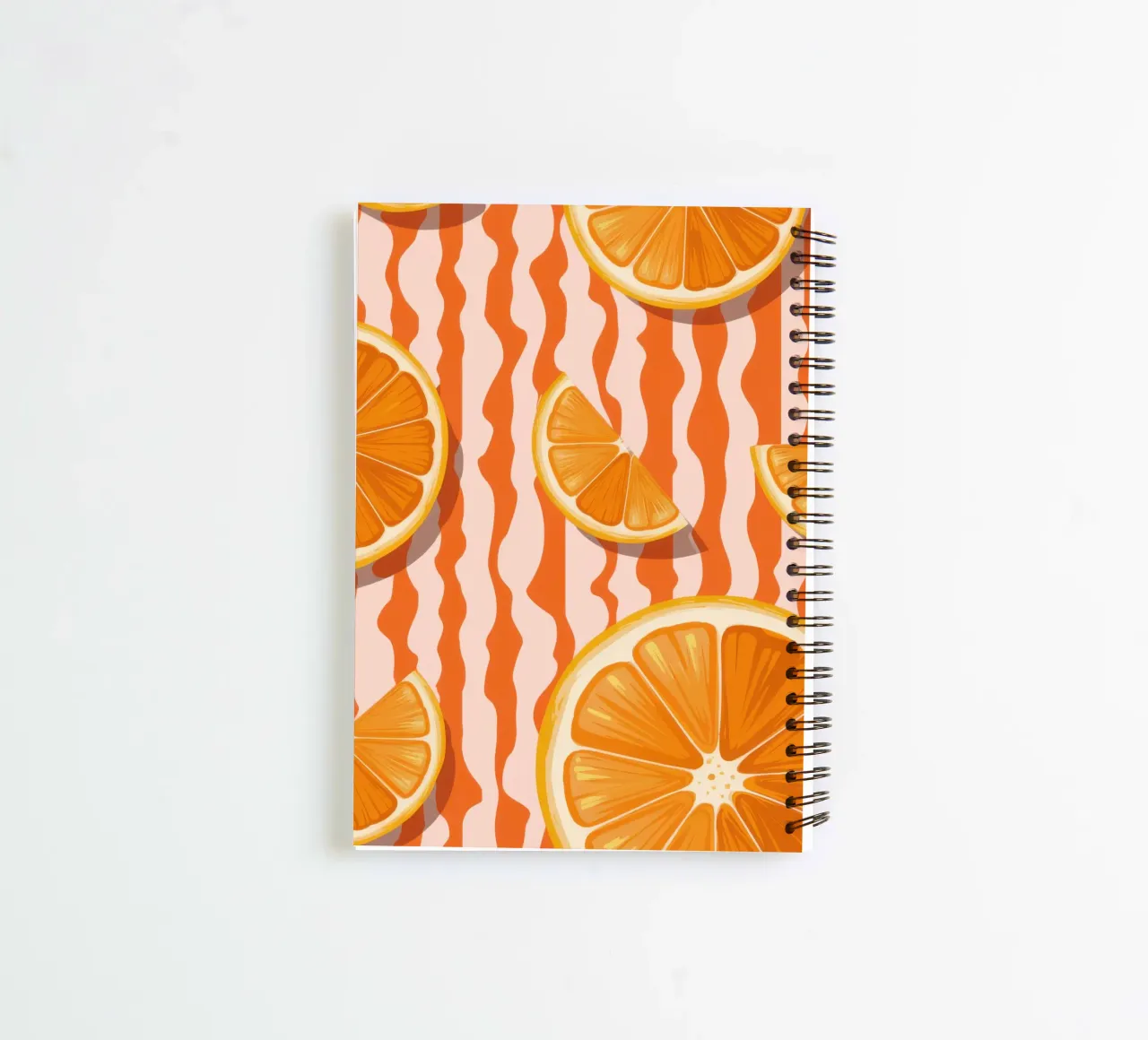 Orange Slice Pattern spiral notebook by Lune Dreams