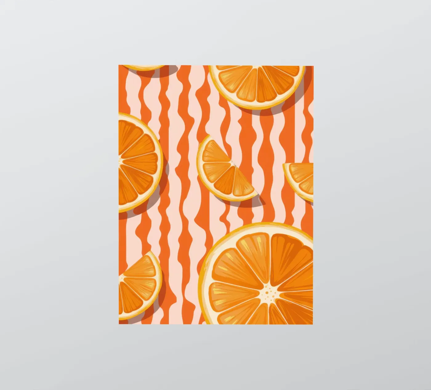 Orange Slice Pattern sticker by Lune Dreams