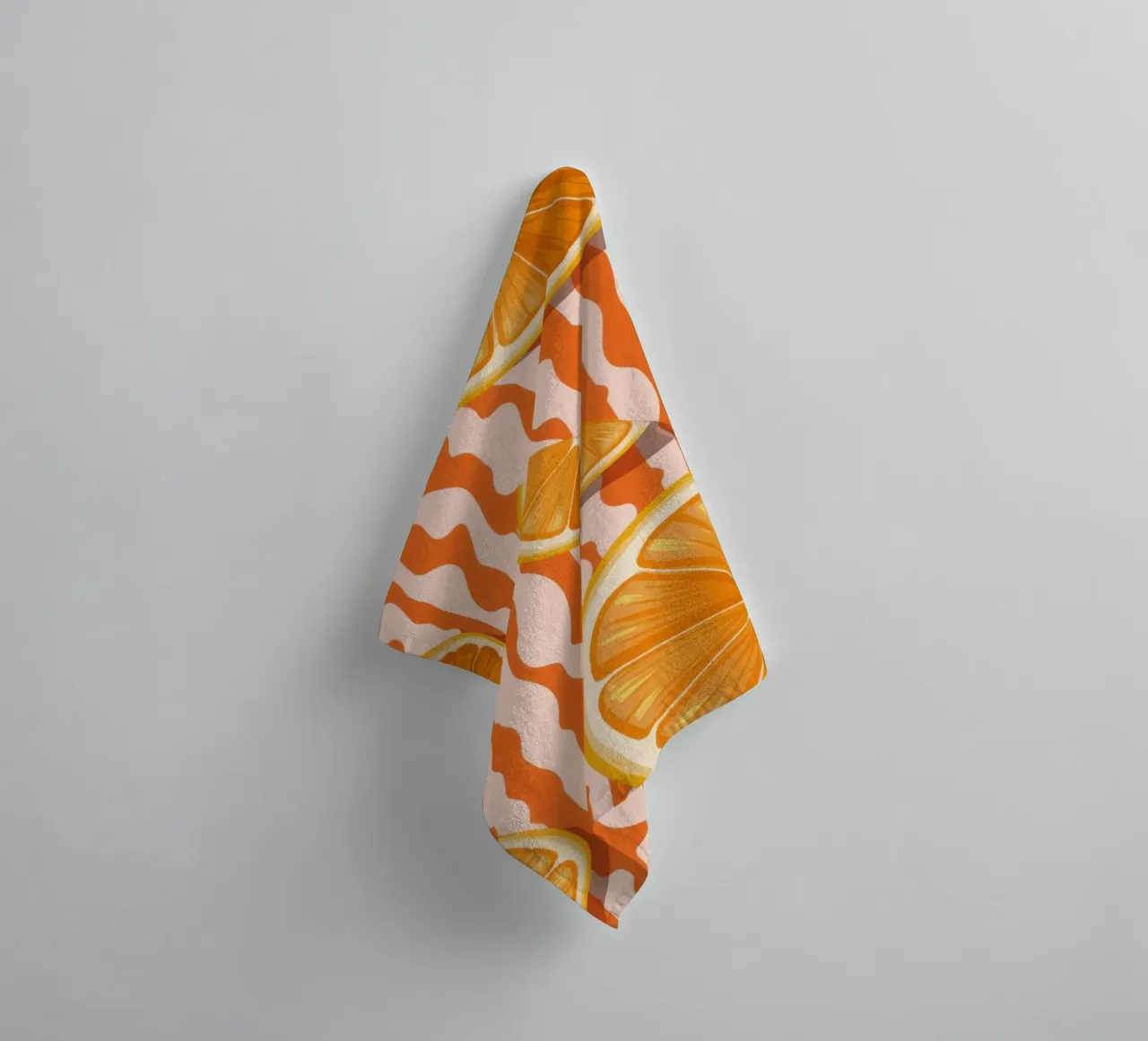 Orange Slice Pattern towel by Lune Dreams