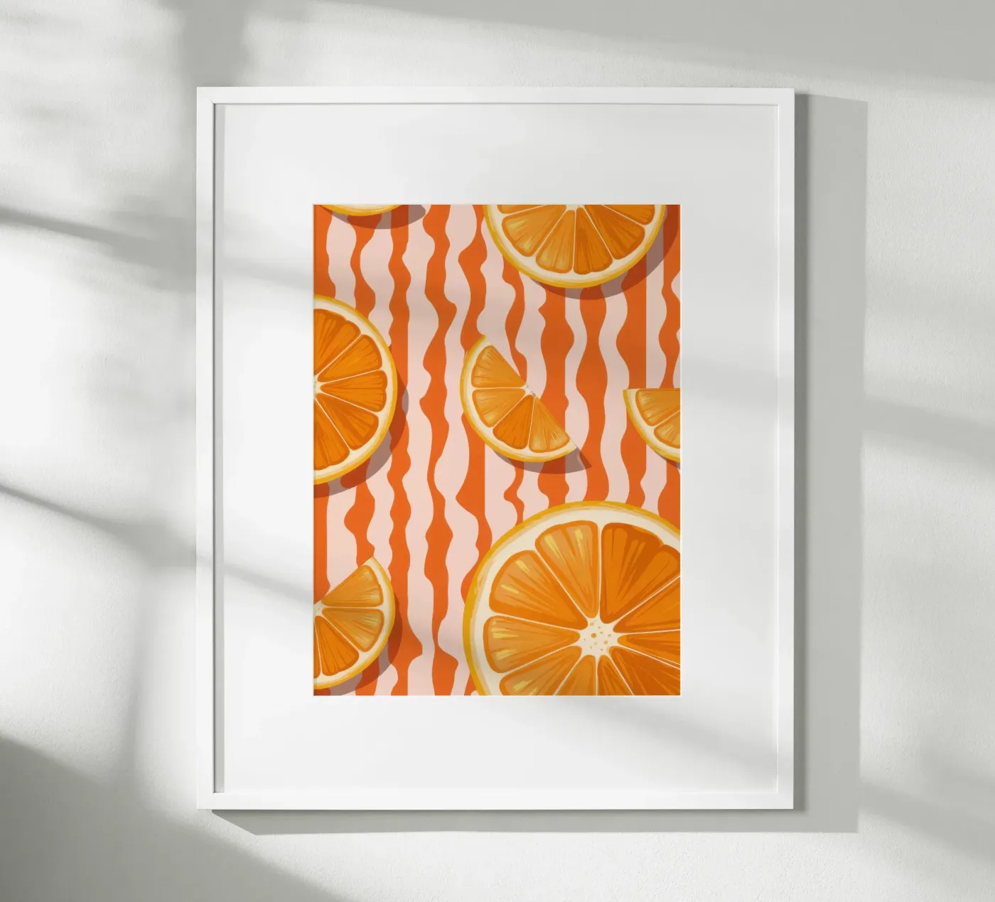 Orange Slice Pattern poster van Lune Dreams
