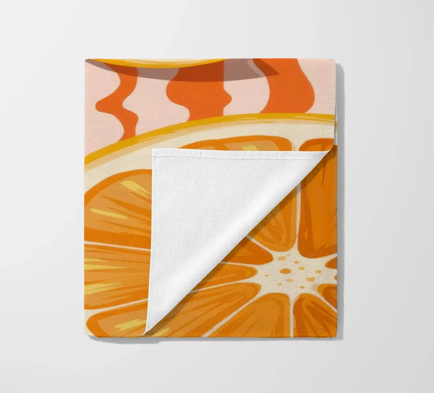 Sinaasappelschijfjespatroon strandhanddoek van Lune Dreams