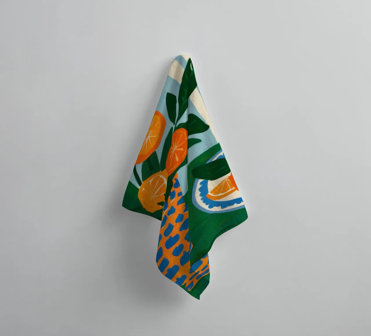 Citrus Geruite Rust badhanddoek van Arcane Lines