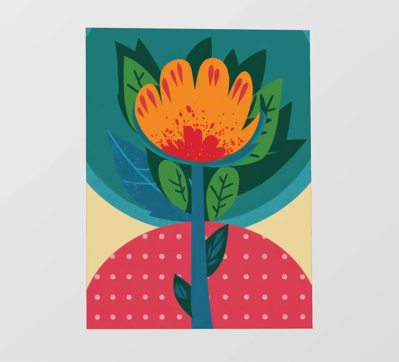 Totem botanico vibrante telo in pvc da Hollow Years