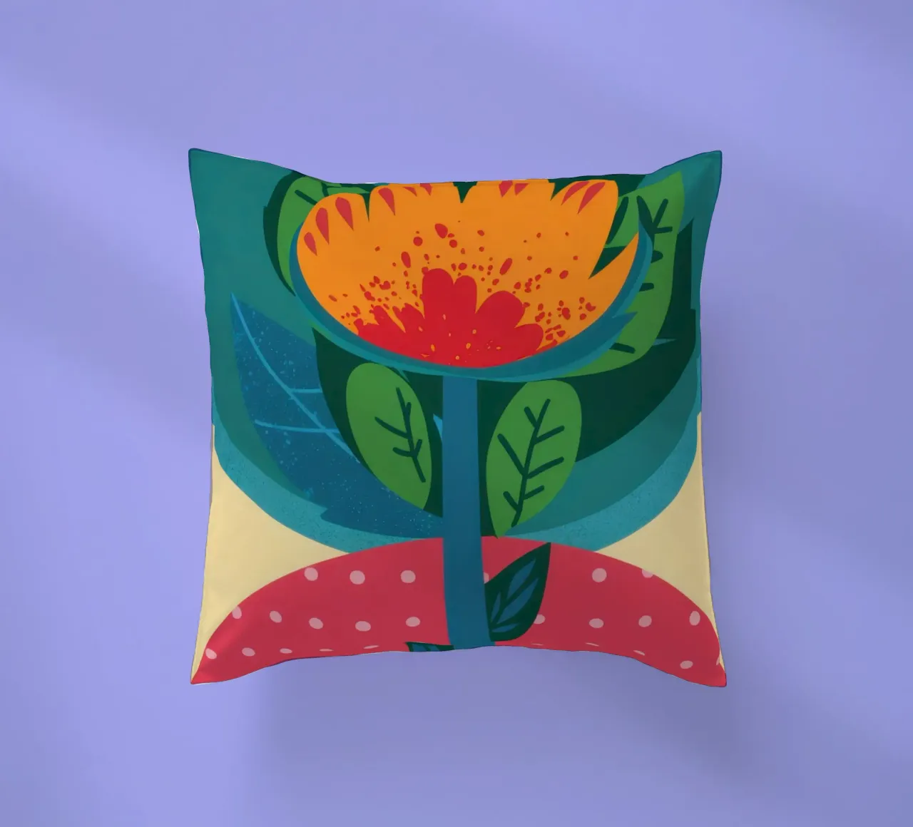 Totem botanico vibrante cuscino da Hollow Years