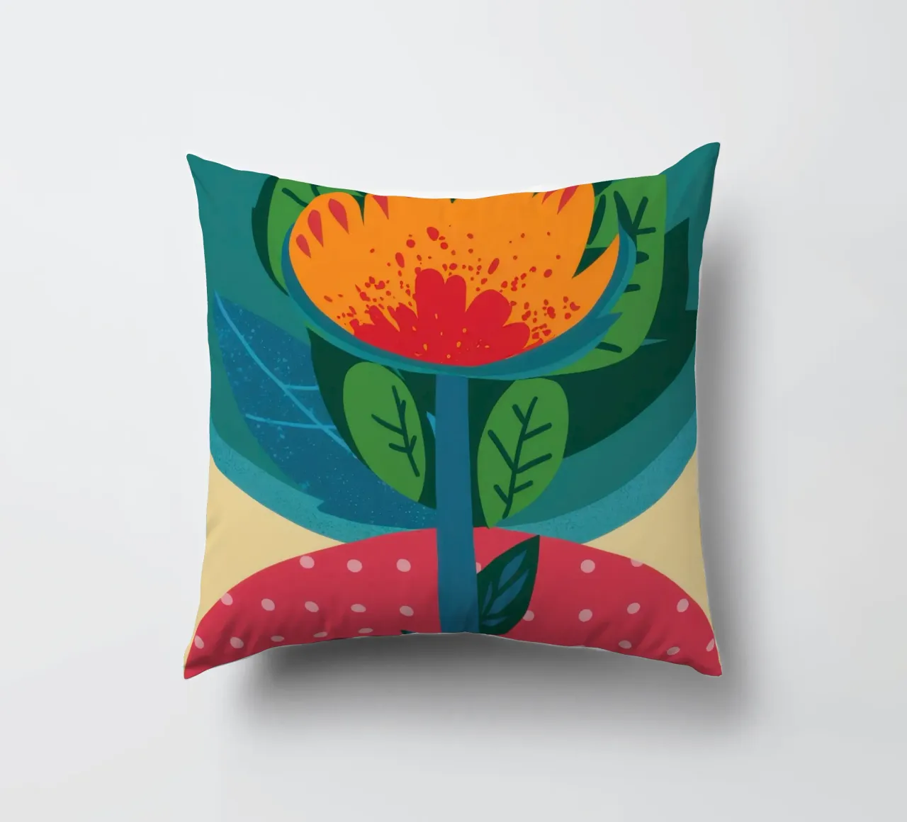 Totem botanico vibrante cuscino da Hollow Years