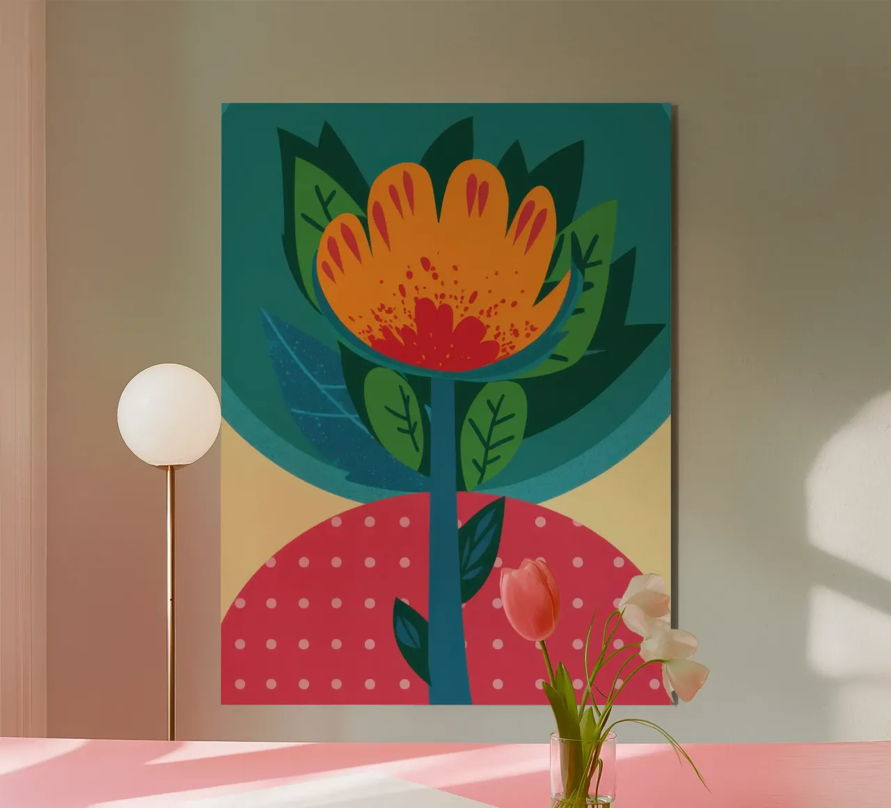 Totem botanico vibrante alluminio dibond da Hollow Years
