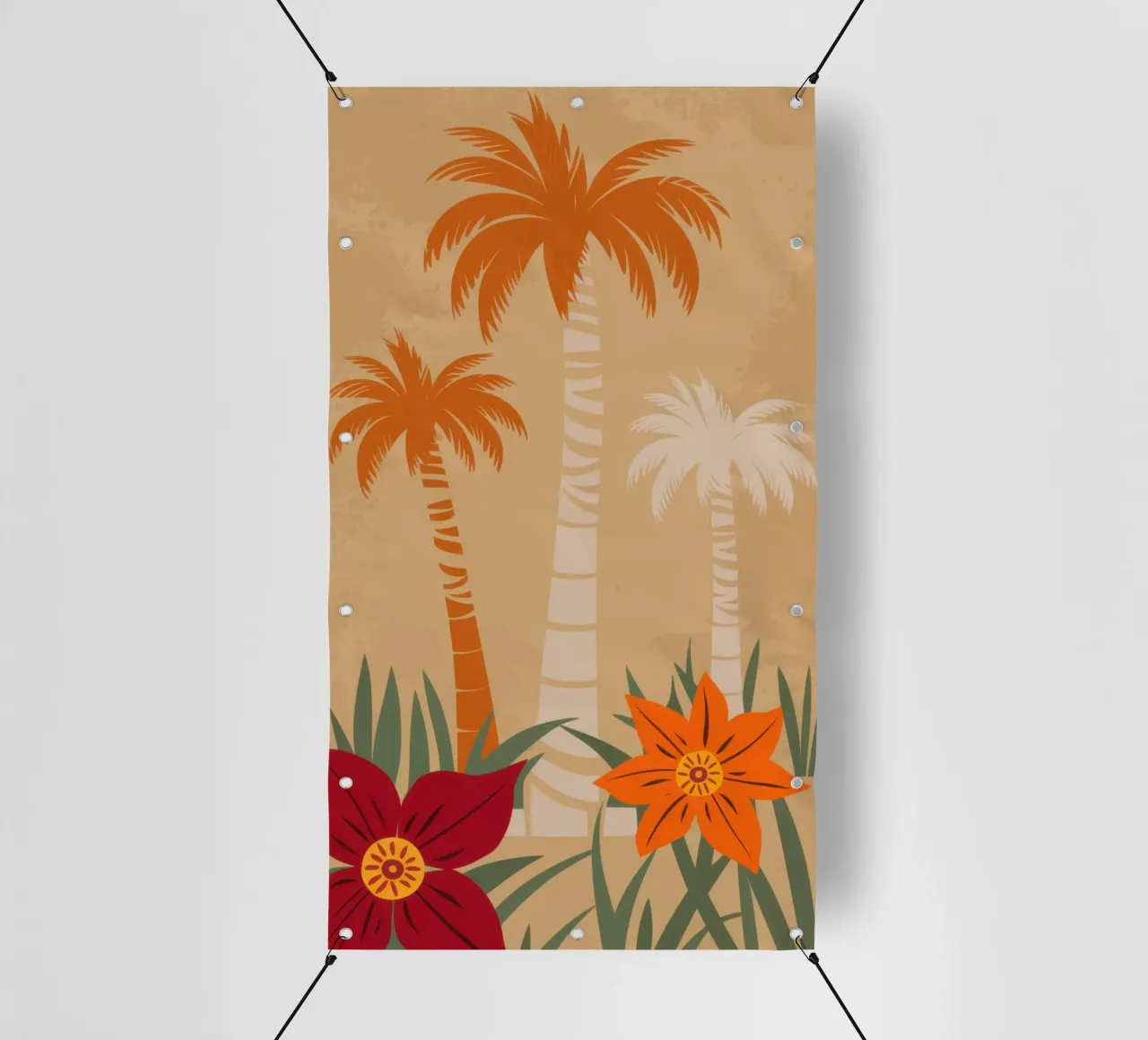 Modello di palma tropicale telo in pvc da Lune Dreams