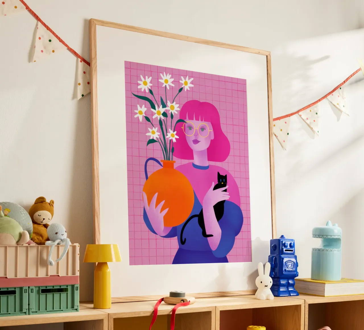 Gatto nero dal pelo rosa carta hahnemühle da Sentinel Glow
