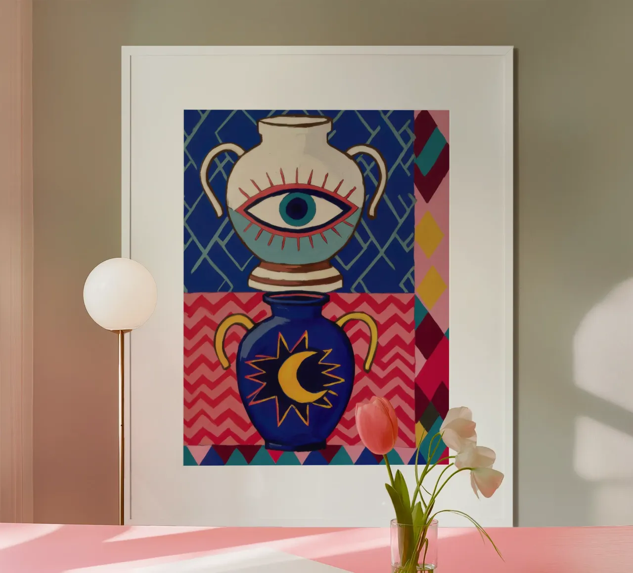 Vaso a forma di occhio cosmico carta hahnemühle da Arcane Lines