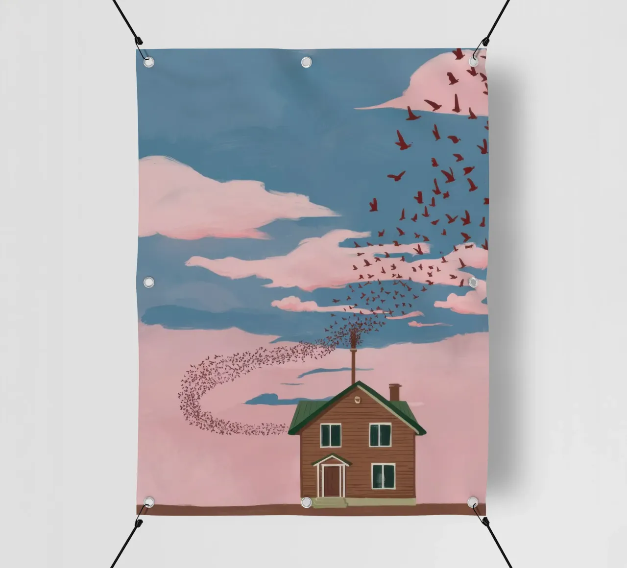Rosa, cielo colorato Casa telo in pvc da Mossy Pigment