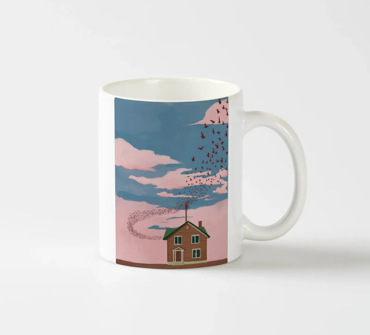 Rosa, cielo colorato Casa tazza in ceramica da Mossy Pigment