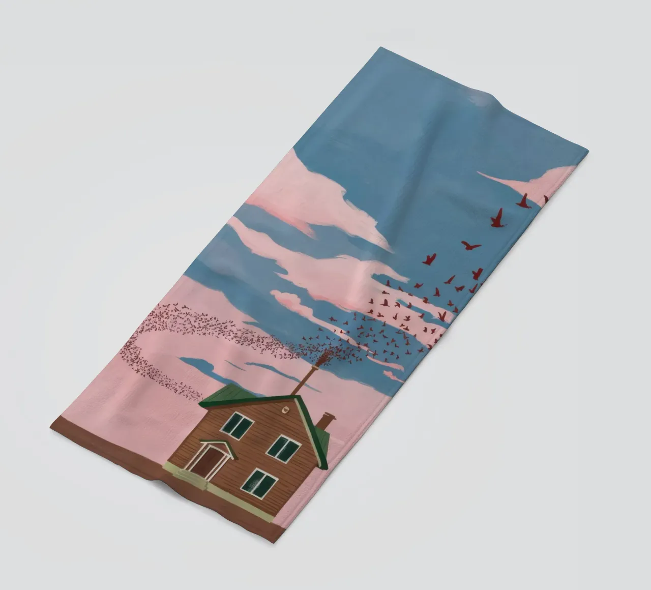 Rose, Tinted Sky Home beach towel by Mossy Pigment