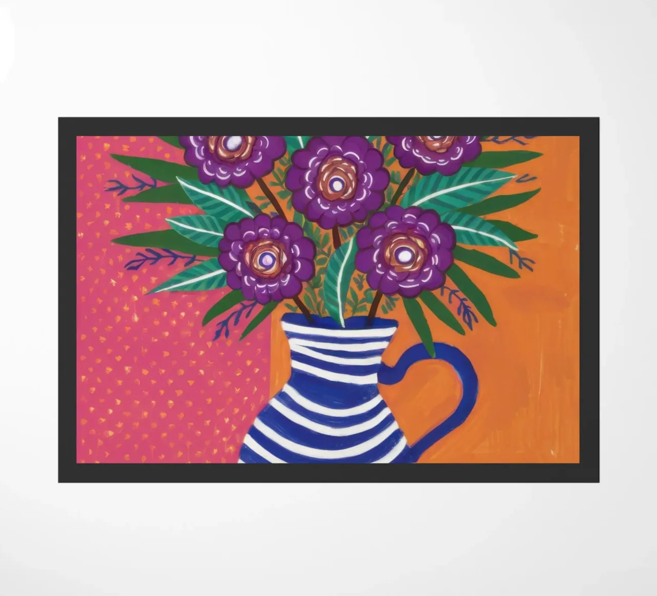 Vaso a righe Bouquet viola zerbino da Lune Dreams