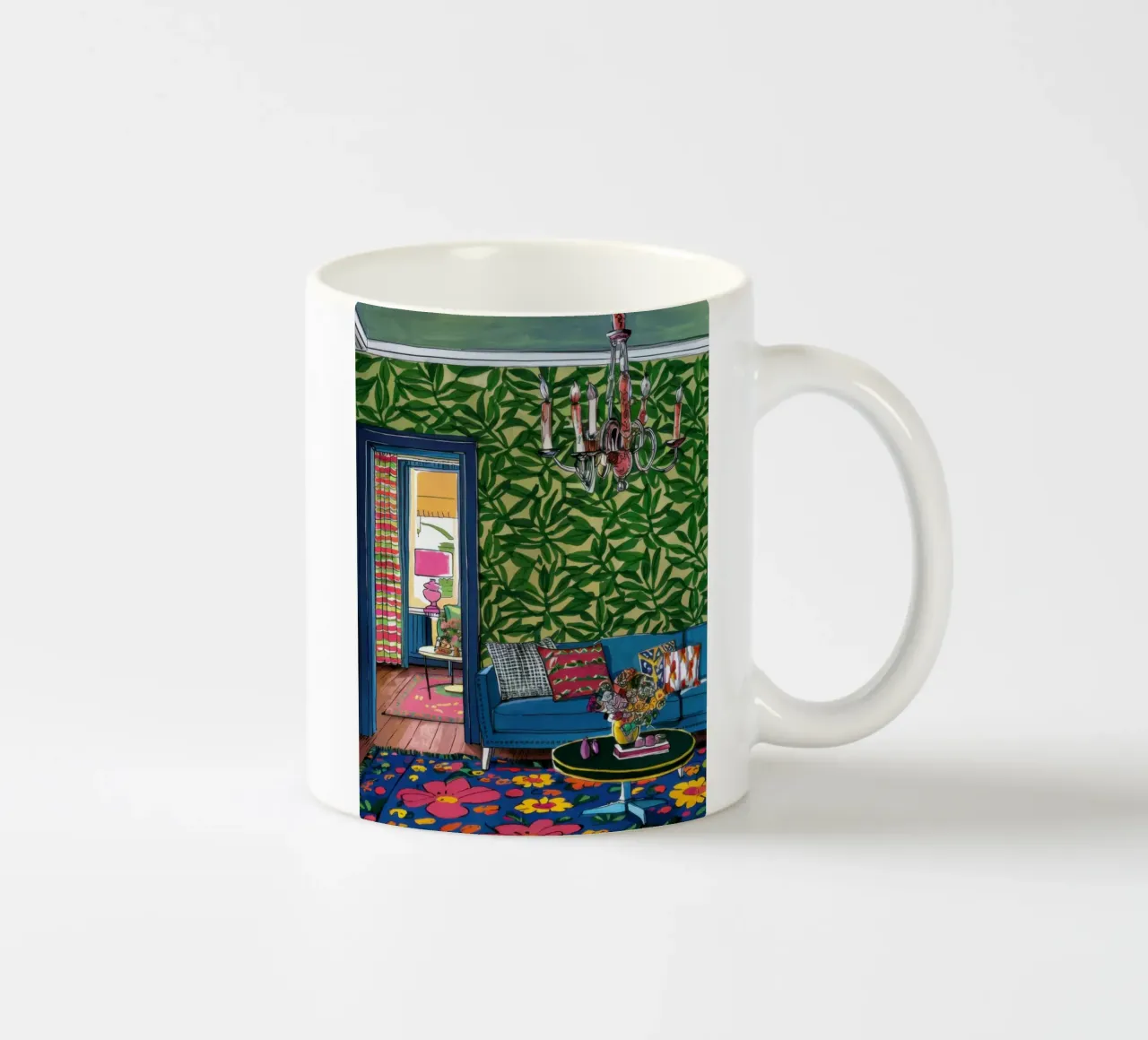 Rifugio verde massimalista tazza in ceramica da Arcane Lines