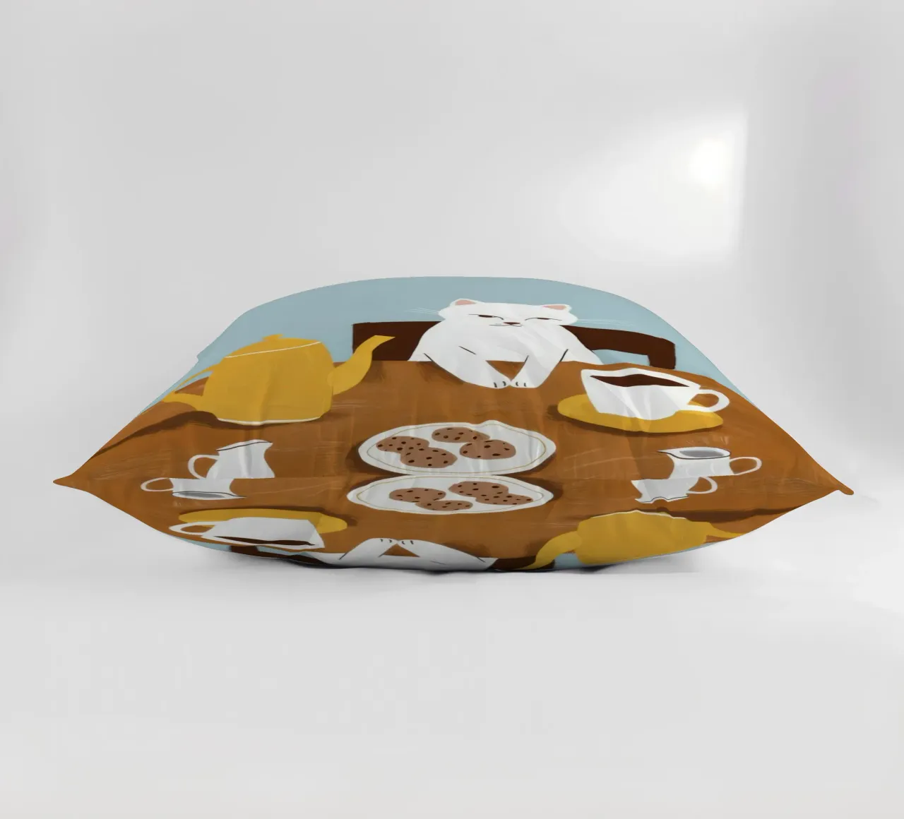 Colazione felina birichina cuscino da Mossy Pigment