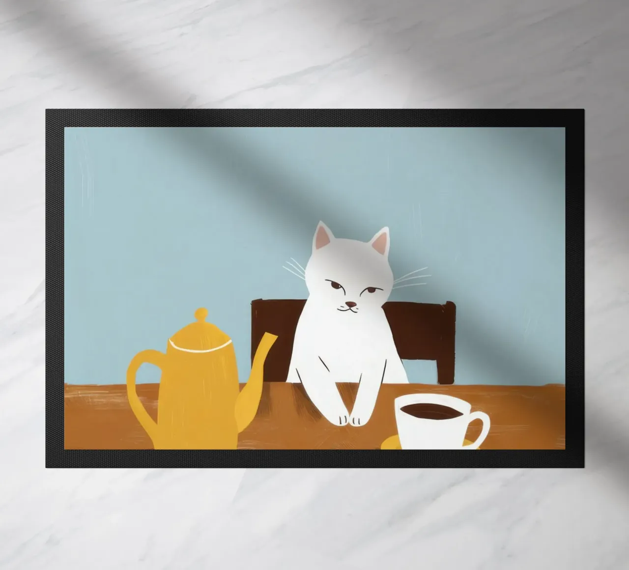 Colazione felina birichina zerbino da Mossy Pigment