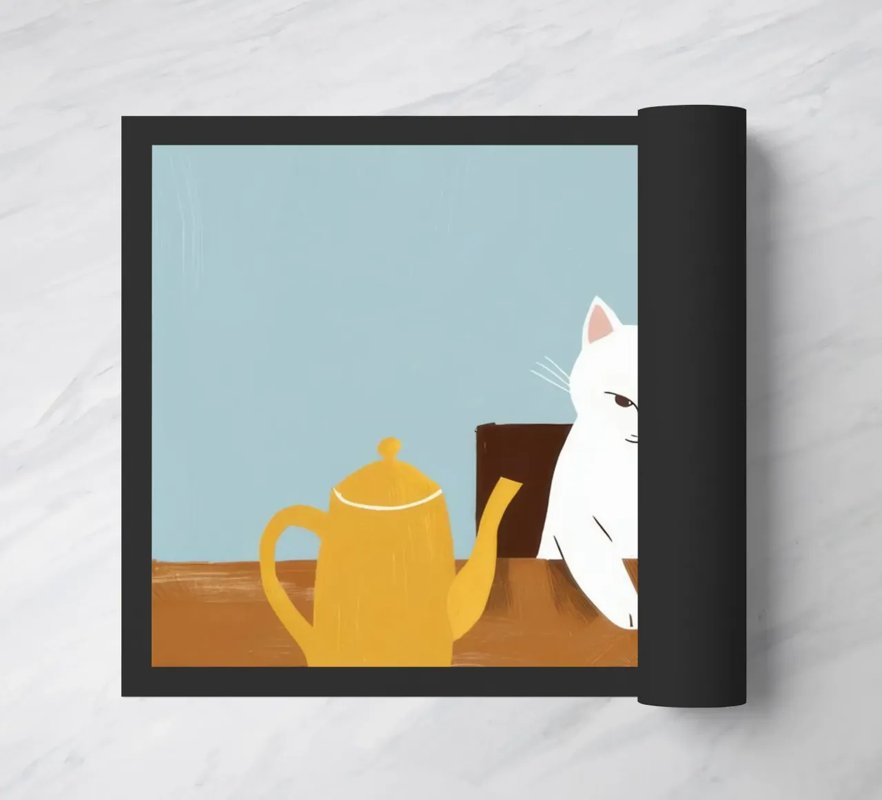 Colazione felina birichina zerbino da Mossy Pigment