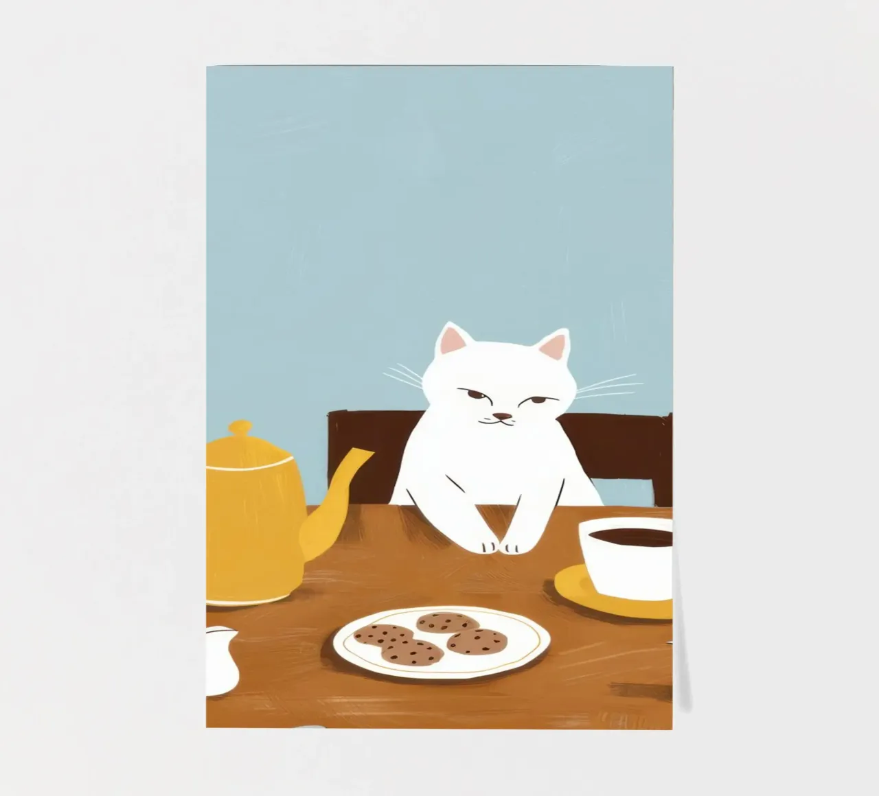 Mischievous Breakfast Feline sticker sheet by Mossy Pigment