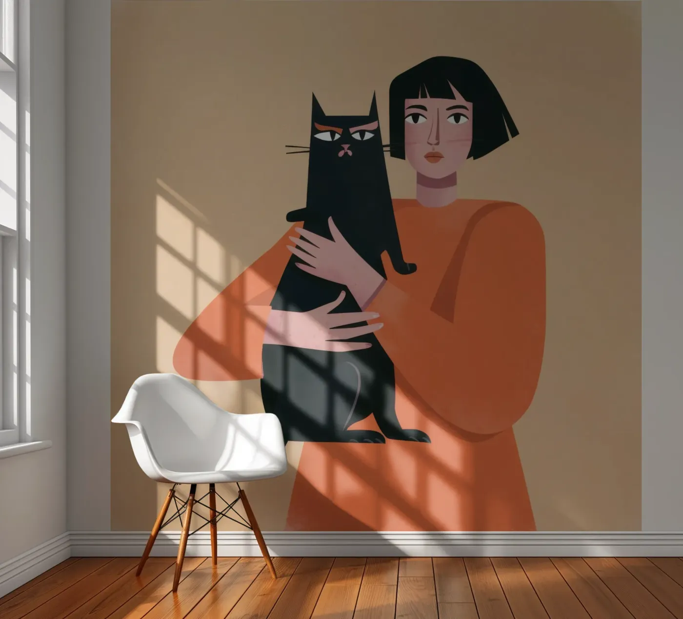 Sleek Schaduwknuffel fotobehang van Hollow Years