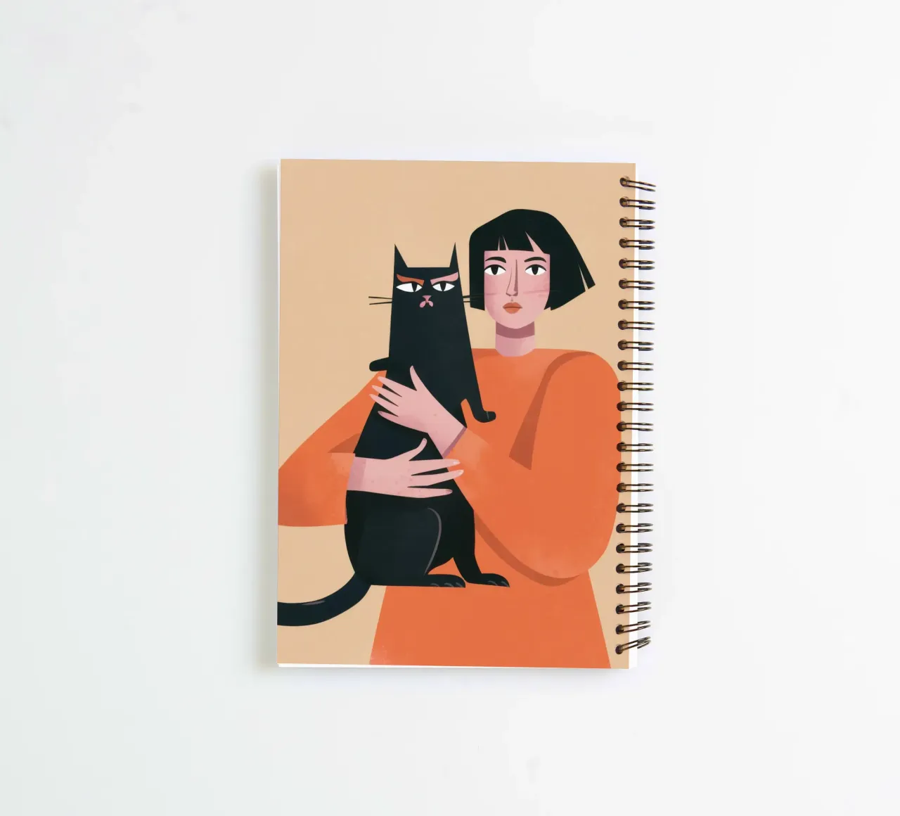 Sleek Shadow Cuddle spiral notebook by Hollow Years