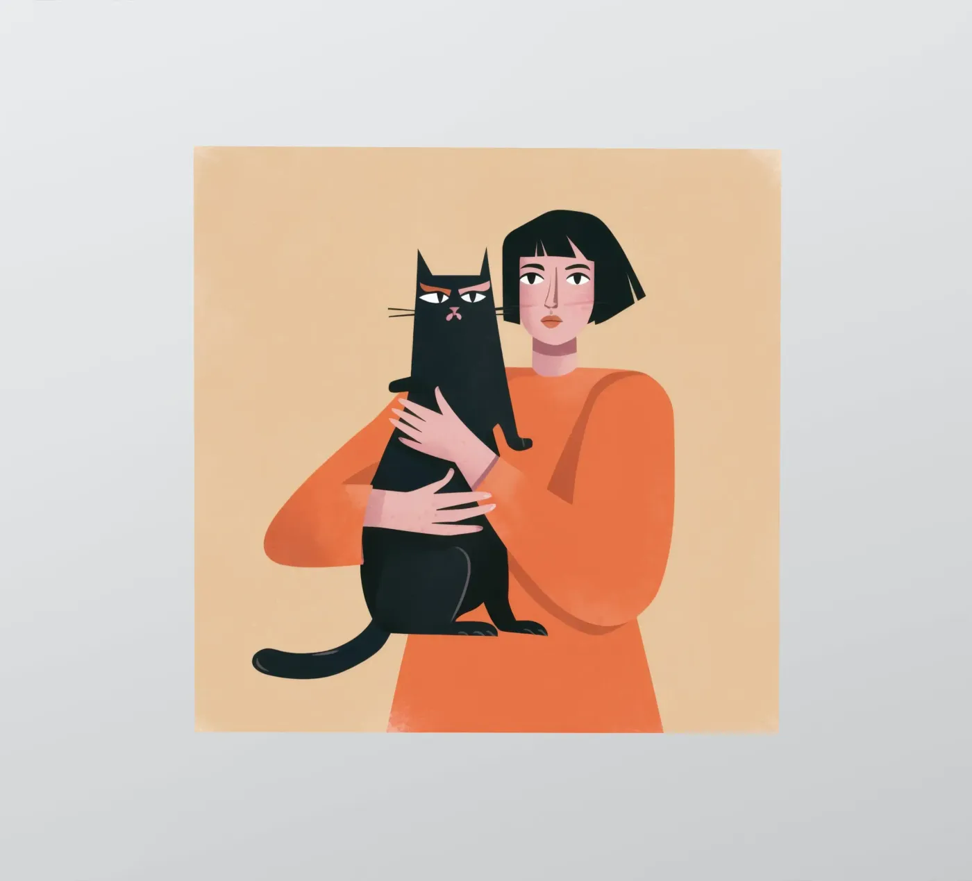 Sleek Shadow Cuddle Sticker von Hollow Years