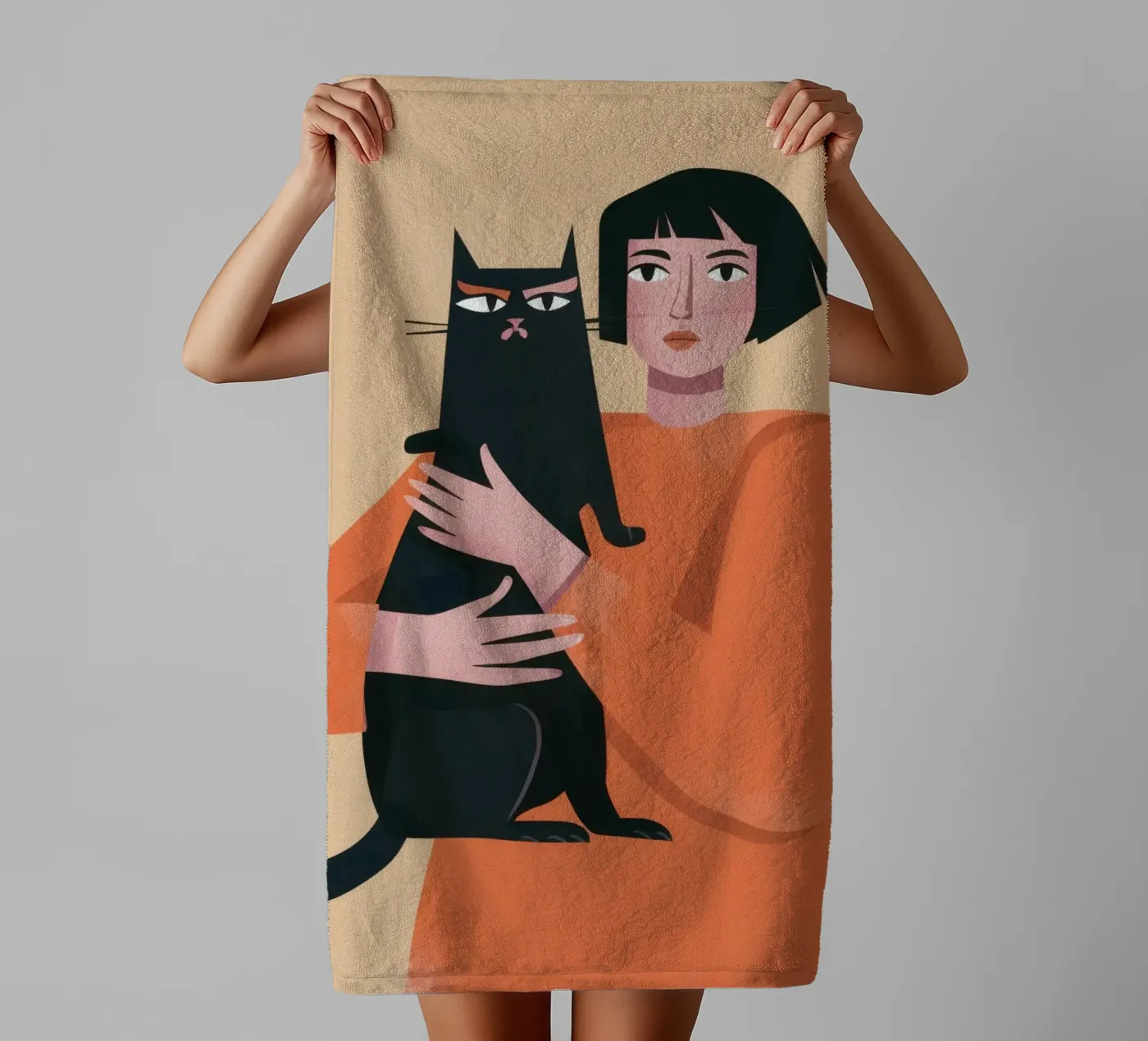Sleek Shadow Cuddle towel by Hollow Years