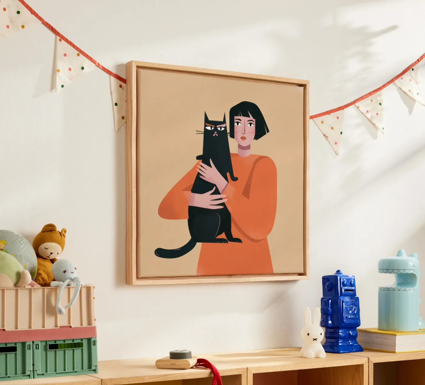 Sleek Shadow Cuddle canvas by Hollow Years
