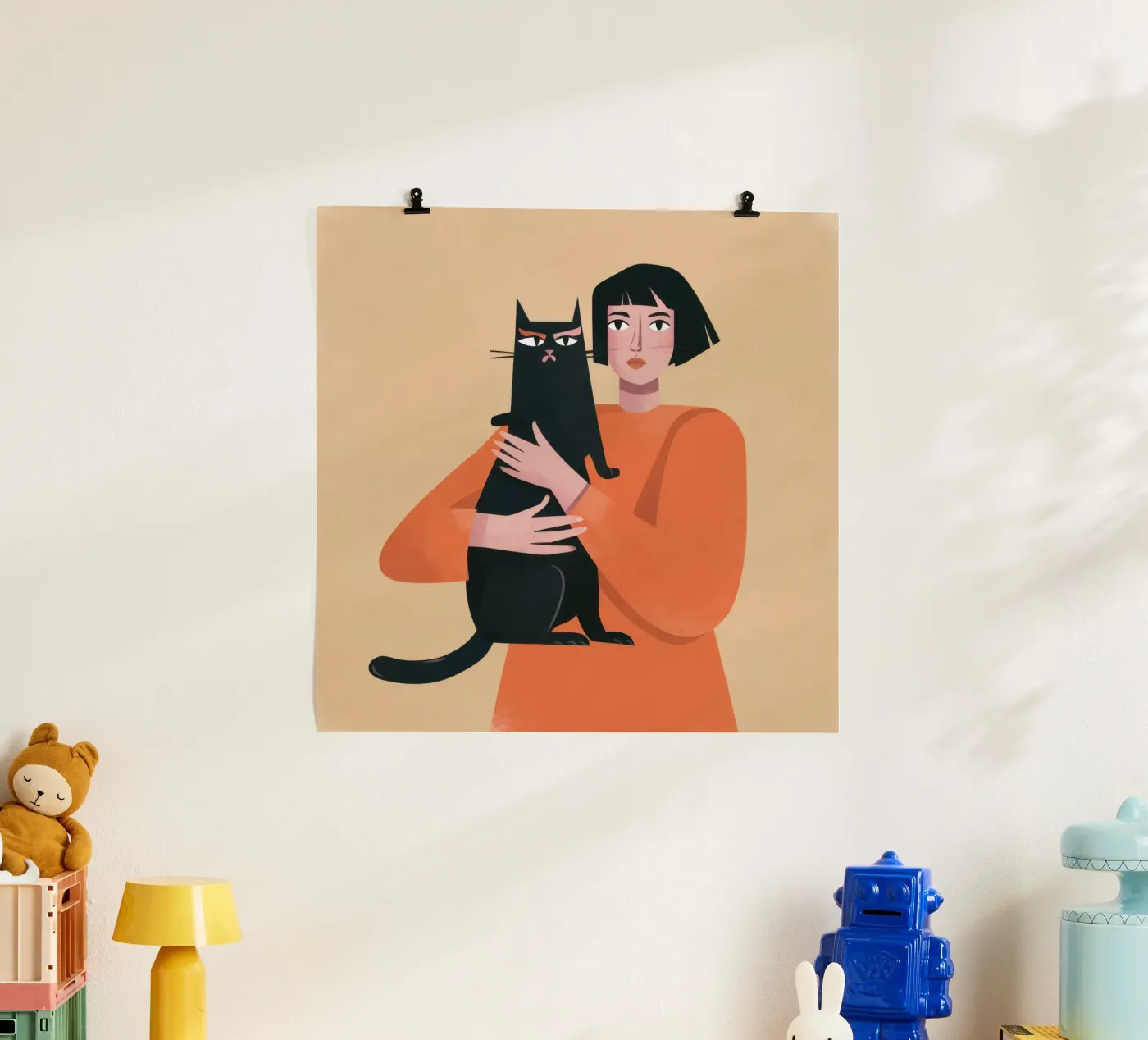 Sleek Shadow Cuddle poster by Hollow Years