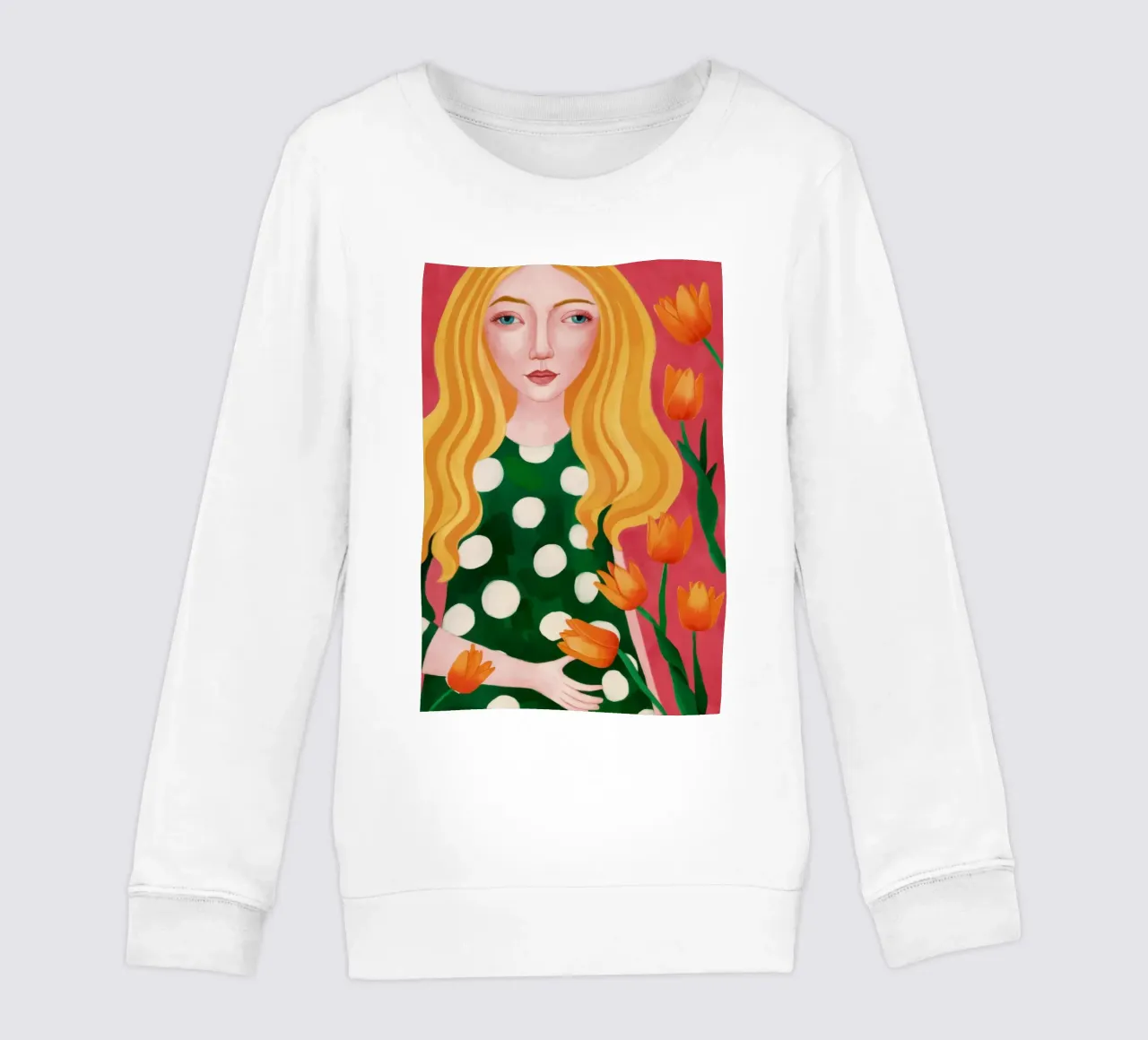 Blonde Tulip Beauty kids sweatshirt by Sentinel Glow
