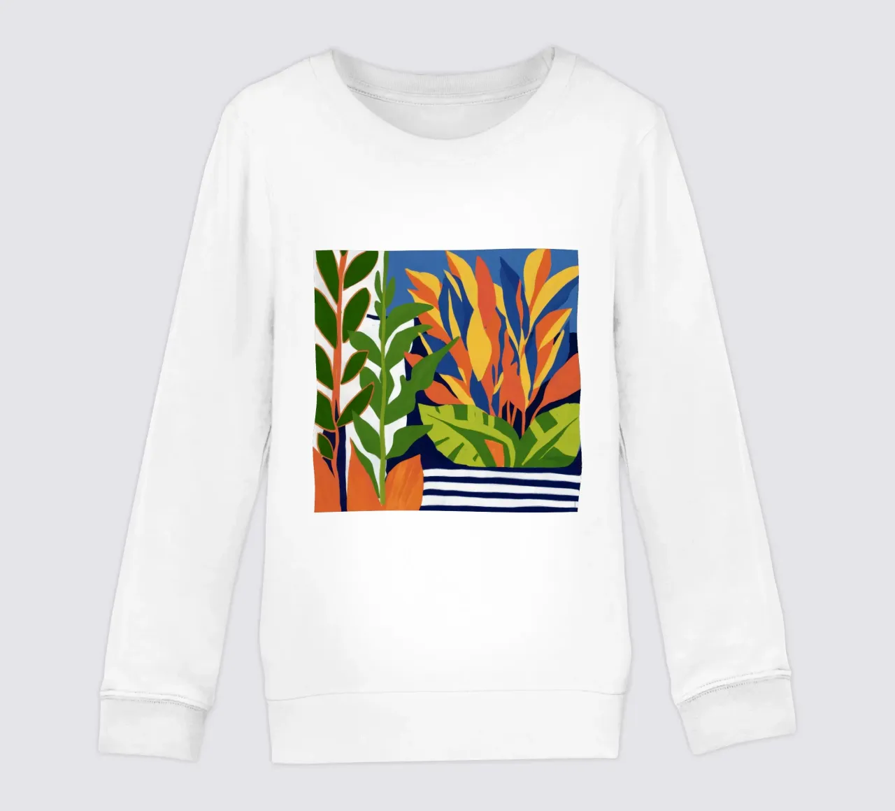 Autumn Stripe Foliage kids sweatshirt by Arcane Lines